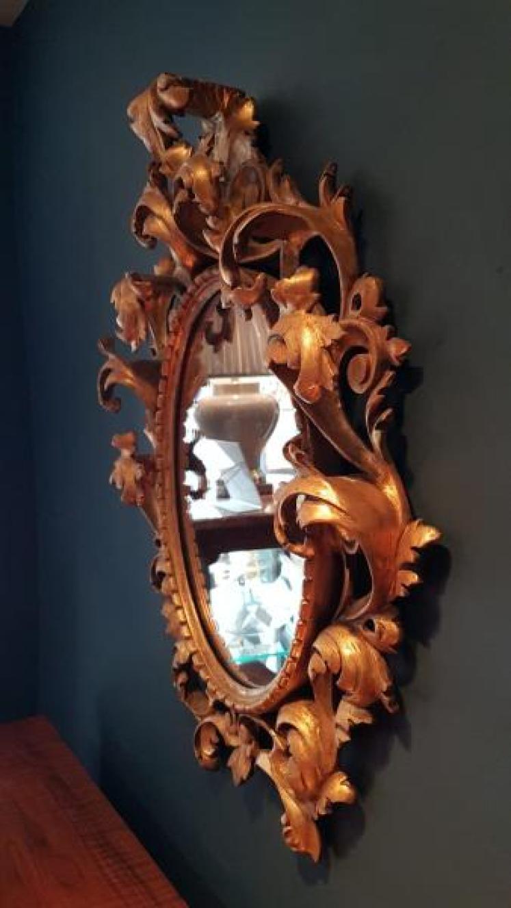 Edwardian Timber Gilt Rocco Style Mirror - Image 6