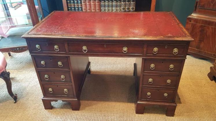 Regency Period Mahogany Pedestal Desk - Image 1