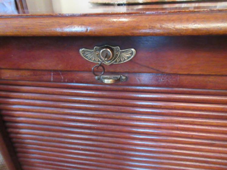 Antique 1920's Mahogany Tambour Filing Cabinet - Image 4