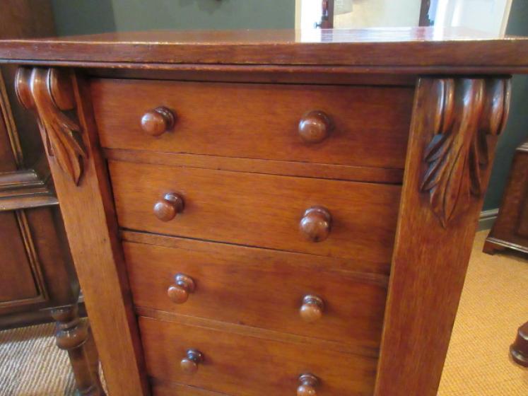 Mid Victorian Polished Oak Wellington Chest - Image 5