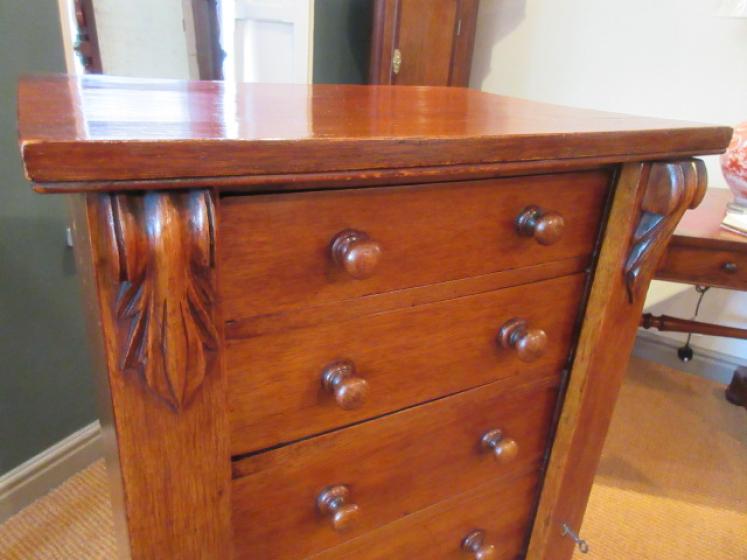 Mid Victorian Polished Oak Wellington Chest - Image 6