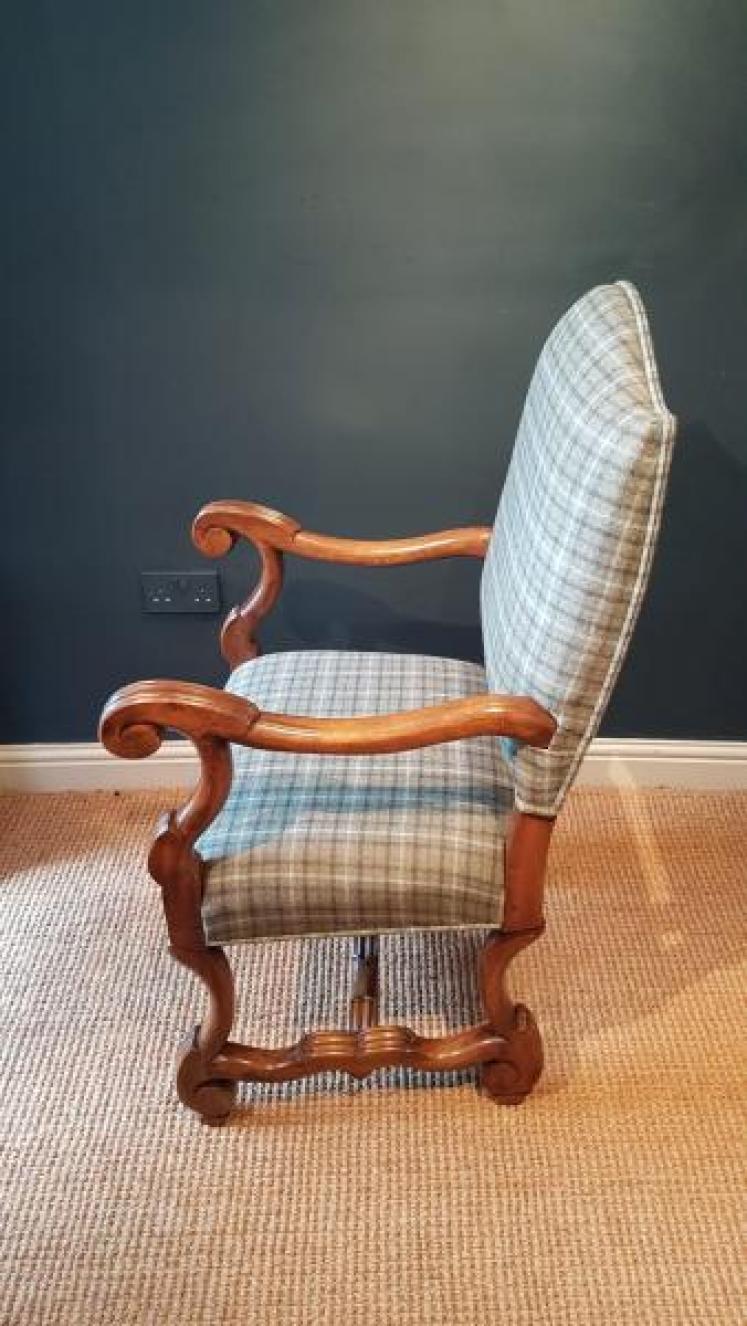 Pair of Victorian Walnut Framed Arm Chairs - Image 2