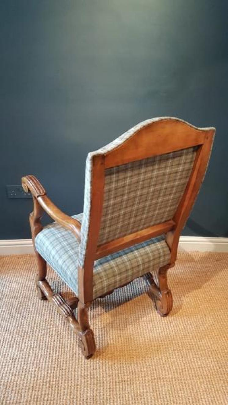 Pair of Victorian Walnut Framed Arm Chairs - Image 3