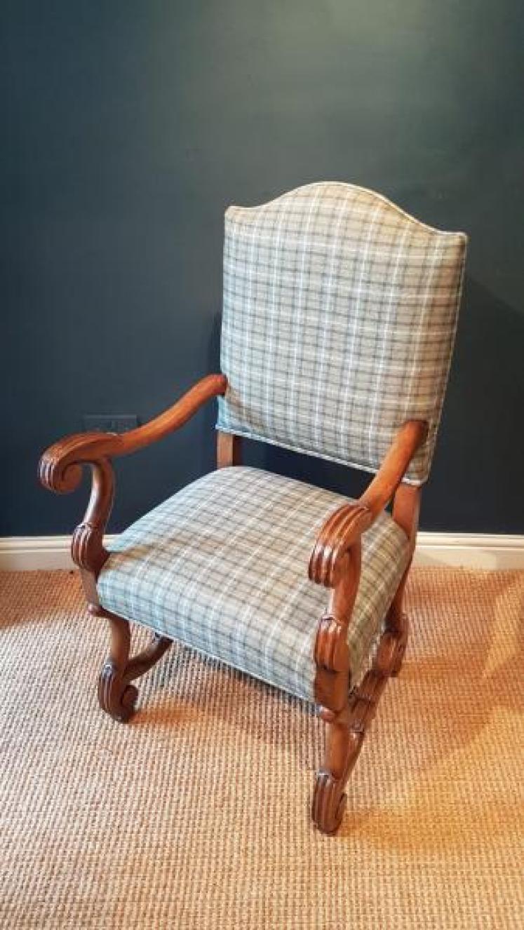 Pair of Victorian Walnut Framed Arm Chairs - Image 4