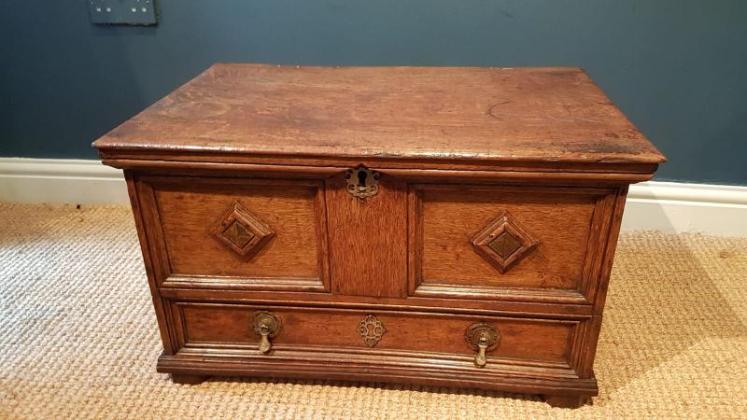 Small George II Oak Coffer - Image 1