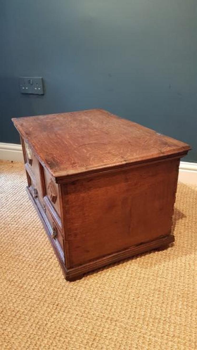 Small George II Oak Coffer - Image 3