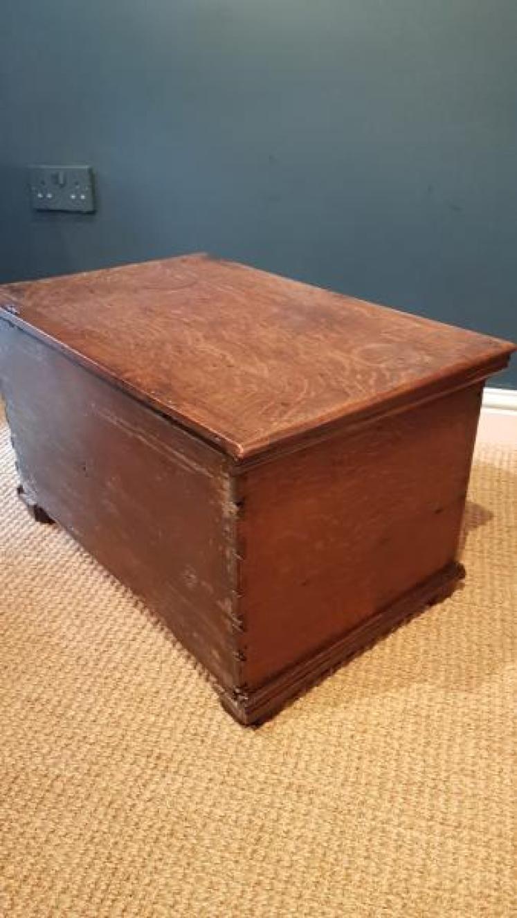 Small George II Oak Coffer - Image 4