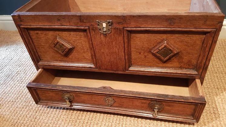 Small George II Oak Coffer - Image 6