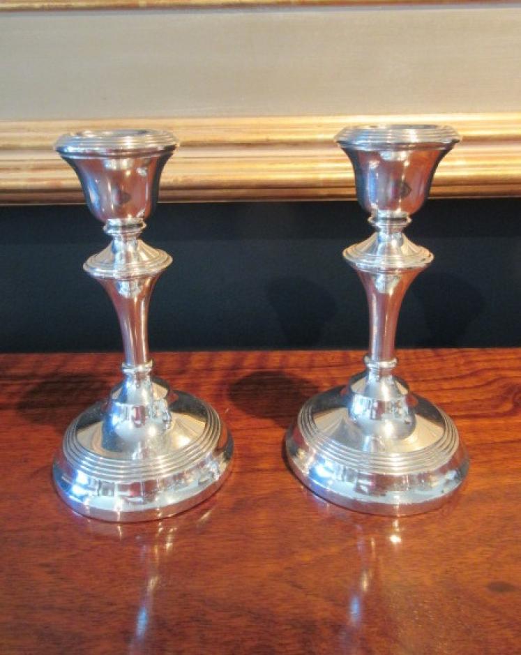 Pair of George V Period Silver Candlesticks - Image 1