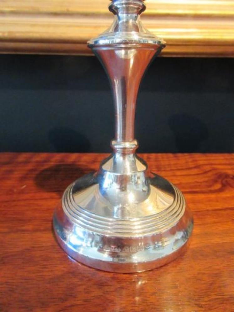 Pair of George V Period Silver Candlesticks - Image 6