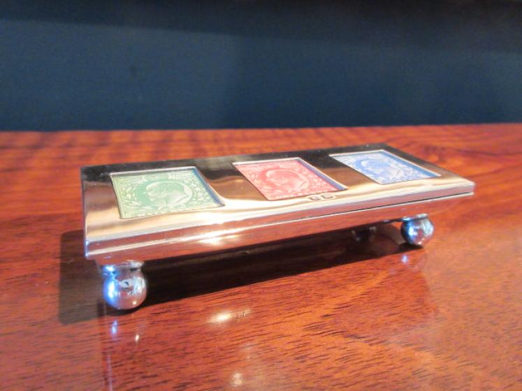Immaculate Antique Silver Triple Stamp Box - Image 6