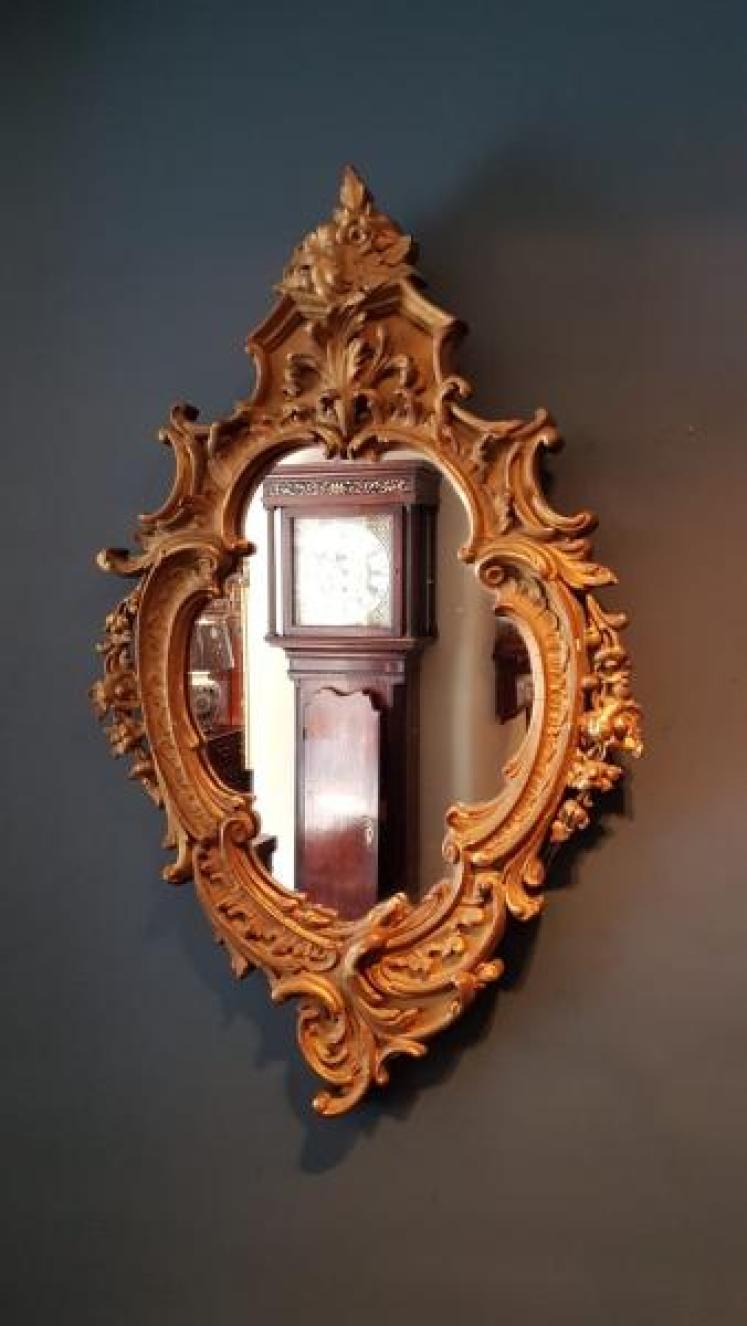 Victorian Timber Gilt Rococo Style Mirror - Image 1