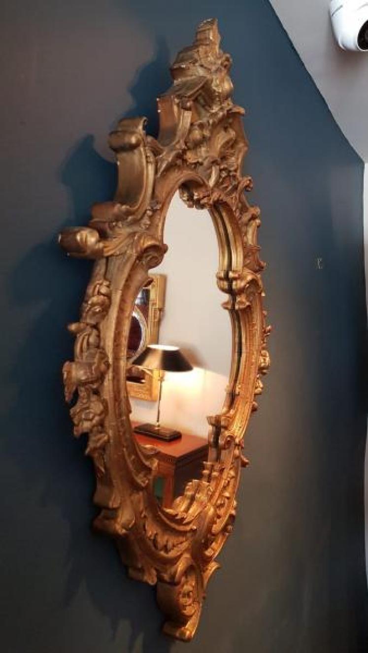 Victorian Timber Gilt Rococo Style Mirror - Image 2