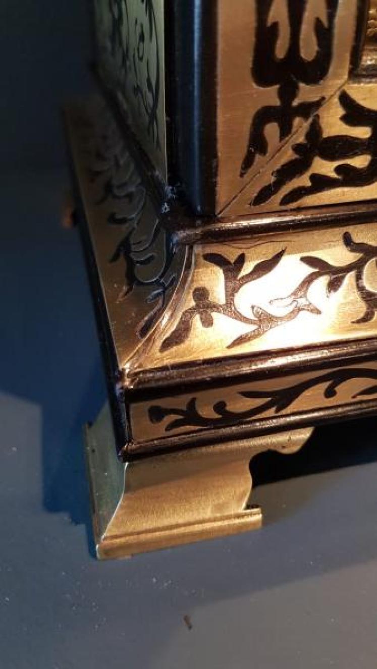 Fine Quality Regency Brass Inlaid Double Fusse Verge Bracket Clock - Image 4