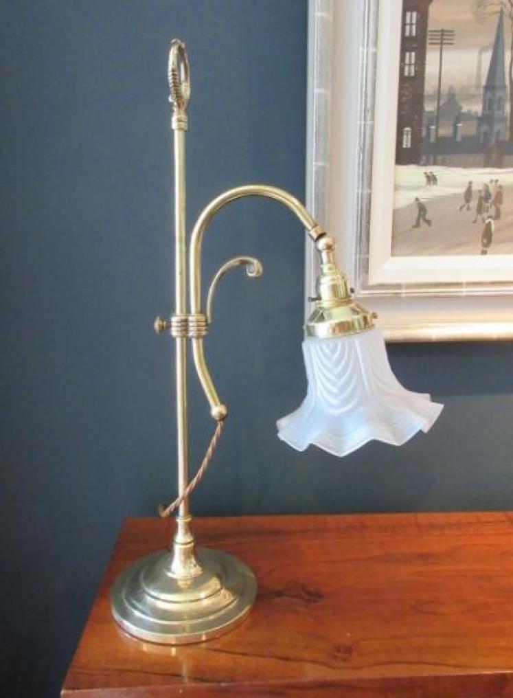 Edwardian Period Rise & Fall Table Lamp - Image 1