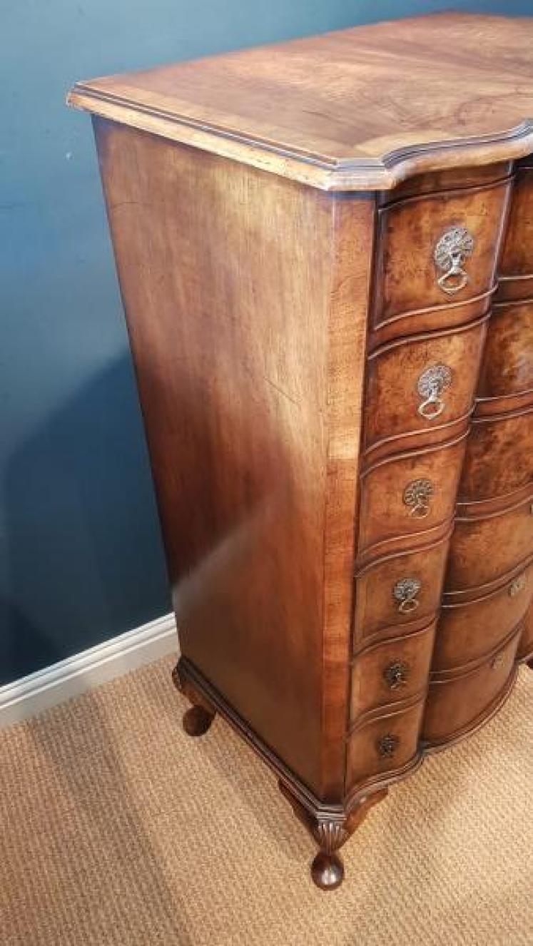 Fine 19th Century Burr Walnut Tallboy - Image 2