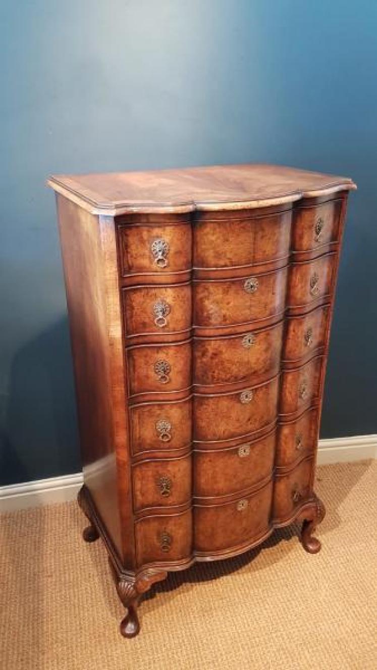 Fine 19th Century Burr Walnut Tallboy - Image 3