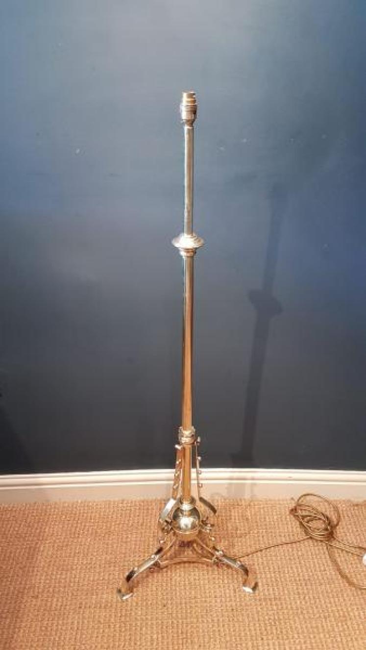 Edwardian Brass Lamp Standard - Image 1