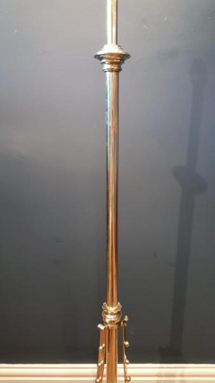 Edwardian Brass Lamp Standard - Image 4