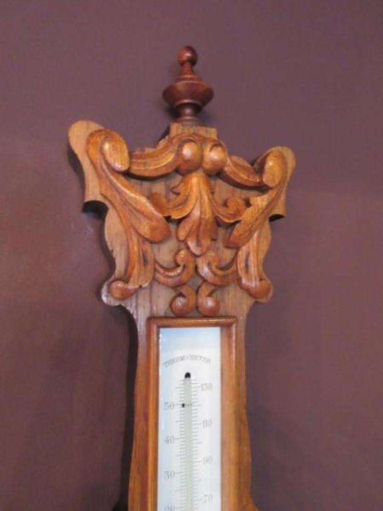 Small Mid Victorian Rosewood Banjo Barometer - Image 5