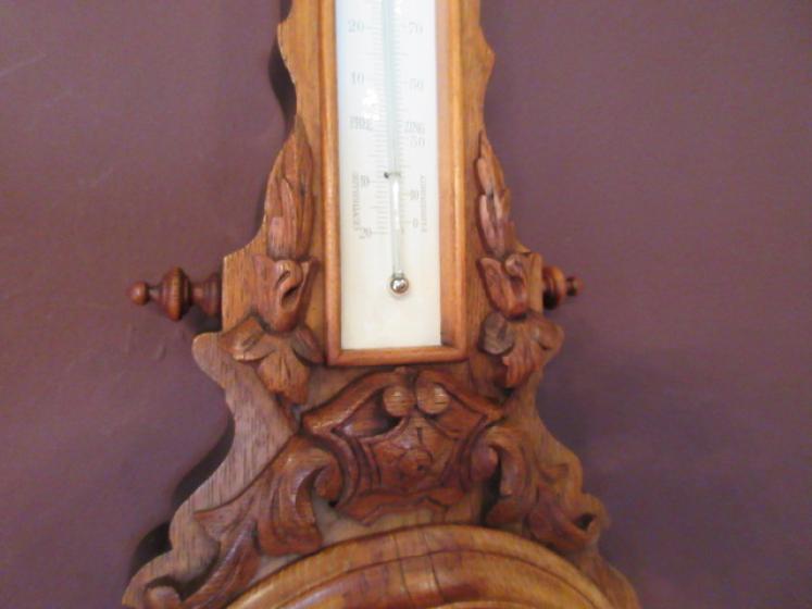 Small Mid Victorian Rosewood Banjo Barometer - Image 6