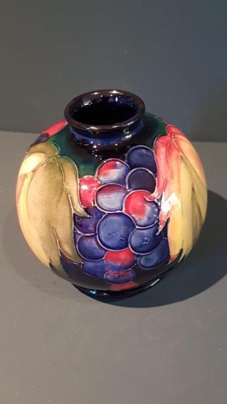 Pair of Moorcroft Leaf and Berries Globular Vases - Image 3