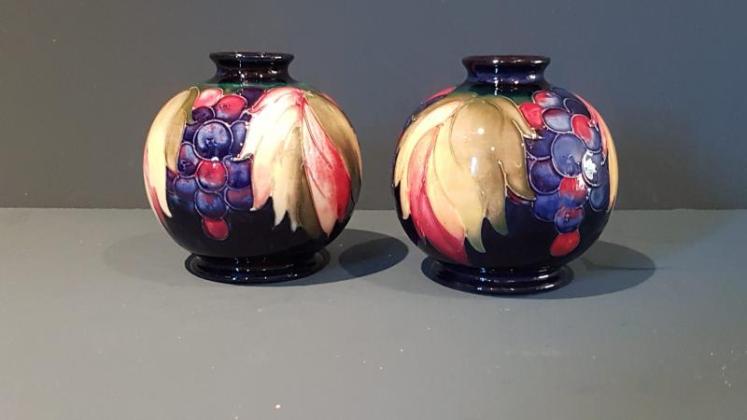 Pair of Moorcroft Leaf and Berries Globular Vases - Image 4