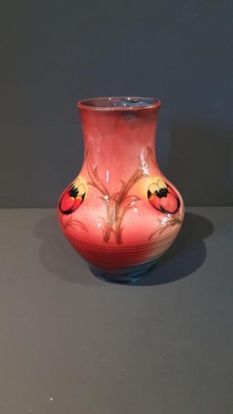 Rare Moorcroft Flambe Big Poppy Vase - Image 7