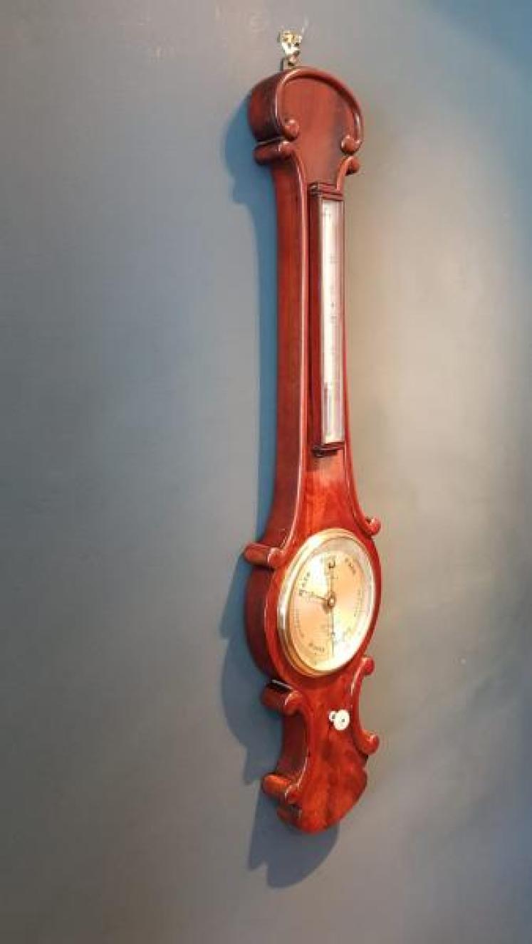 Early Victorian 6" Dial Barometer by Adie - Image 2