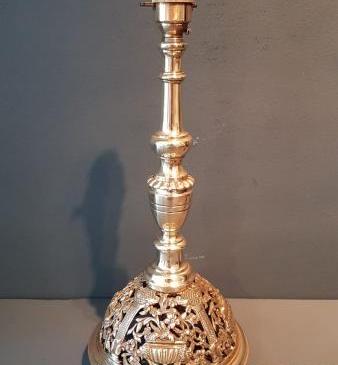 Victorian Cast Brass Lamp Base