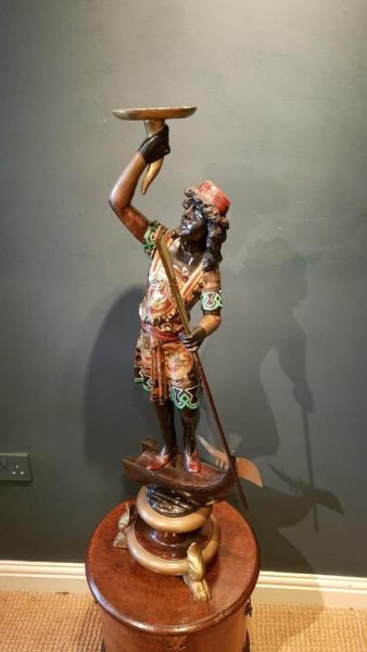 Antique Carved Timber Blackamoor Figure - Image 1