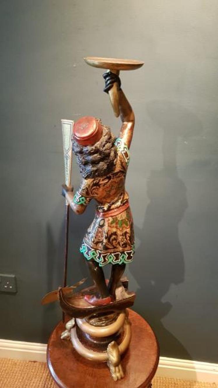 Antique Carved Timber Blackamoor Figure - Image 3