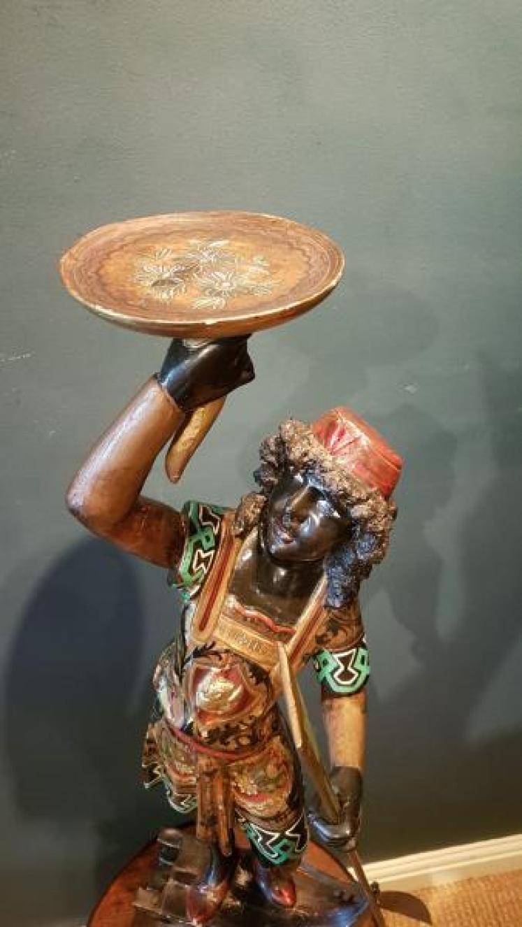 Antique Carved Timber Blackamoor Figure - Image 4