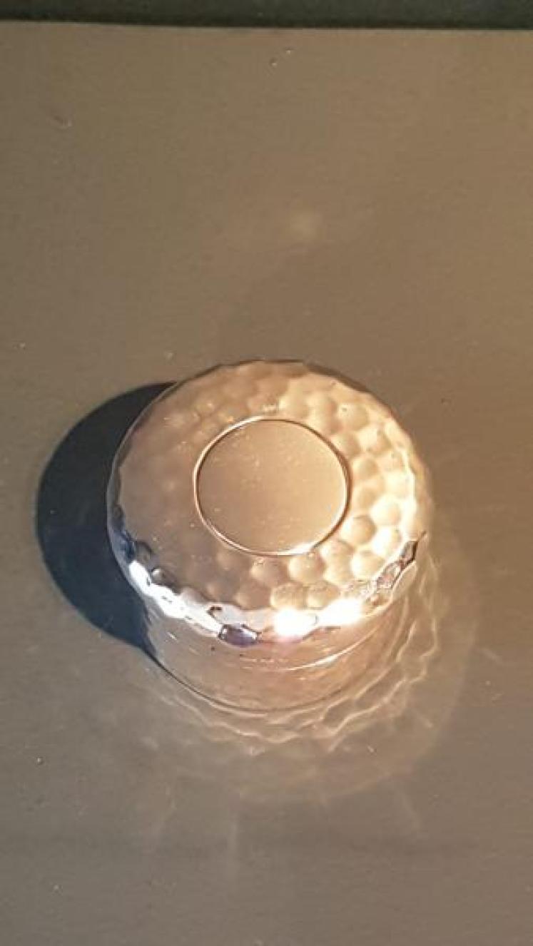 Antique Edwardian Planished Silver Trinket - Image 5