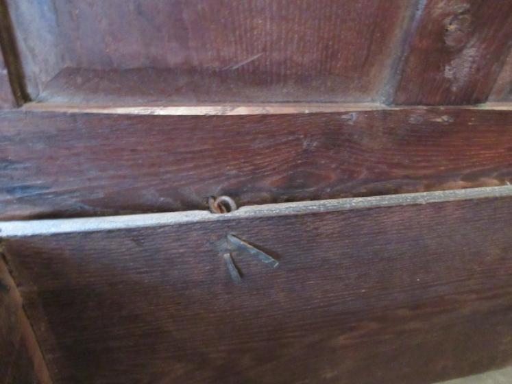George I Period Oak Six Plank Coffer - Image 6