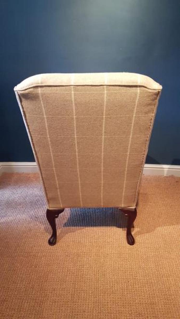 Superb Matching Pair of Wing Back Arm Chairs - Image 4
