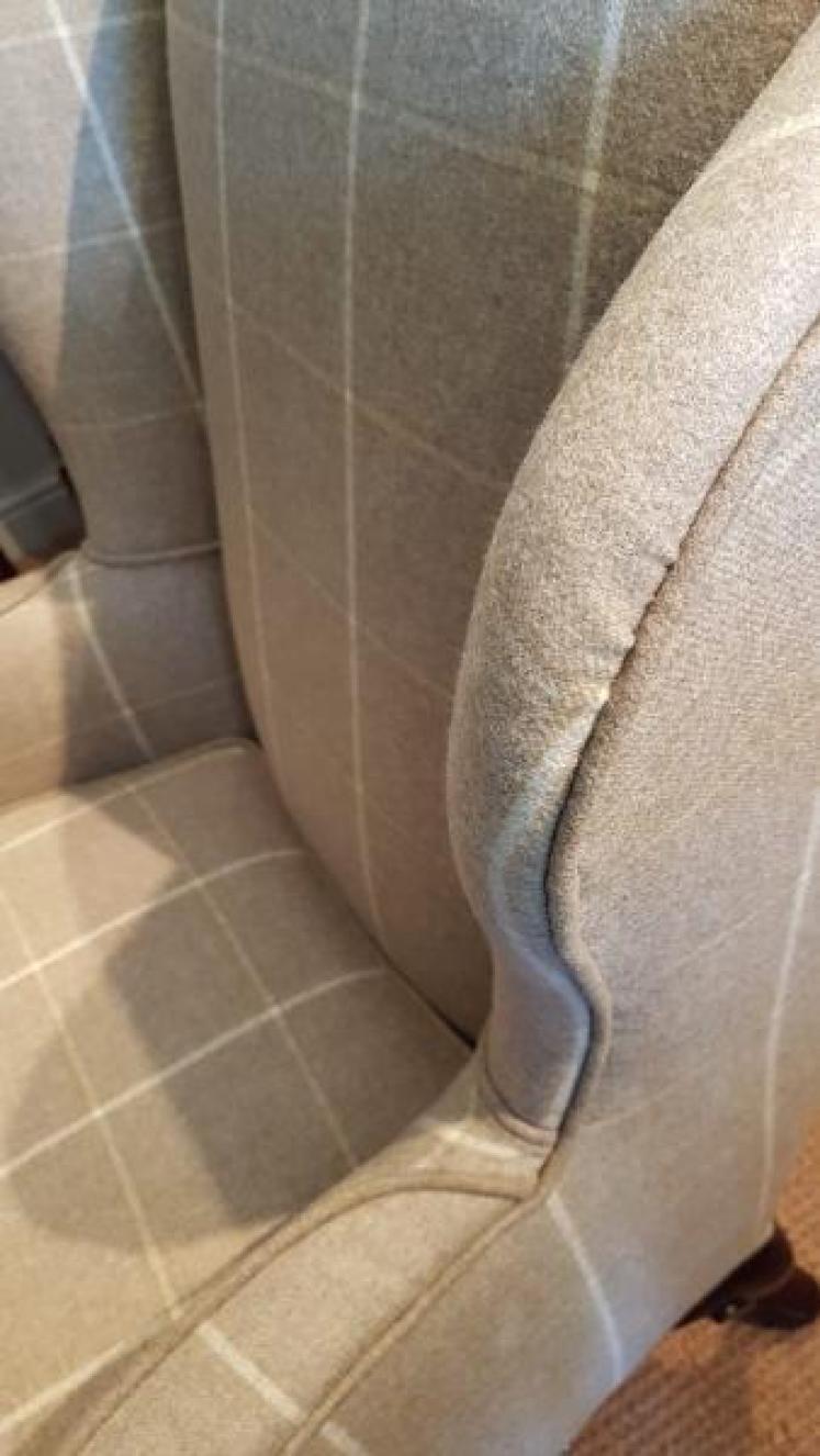 Superb Matching Pair of Wing Back Arm Chairs - Image 5
