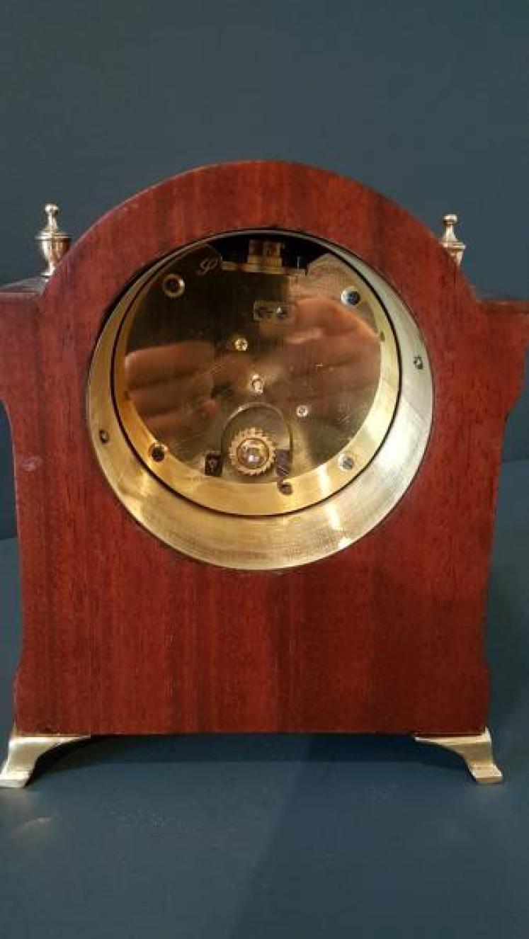 Fine Quality Edwardian Inlaid Mahogany Mantel Clock - Image 2