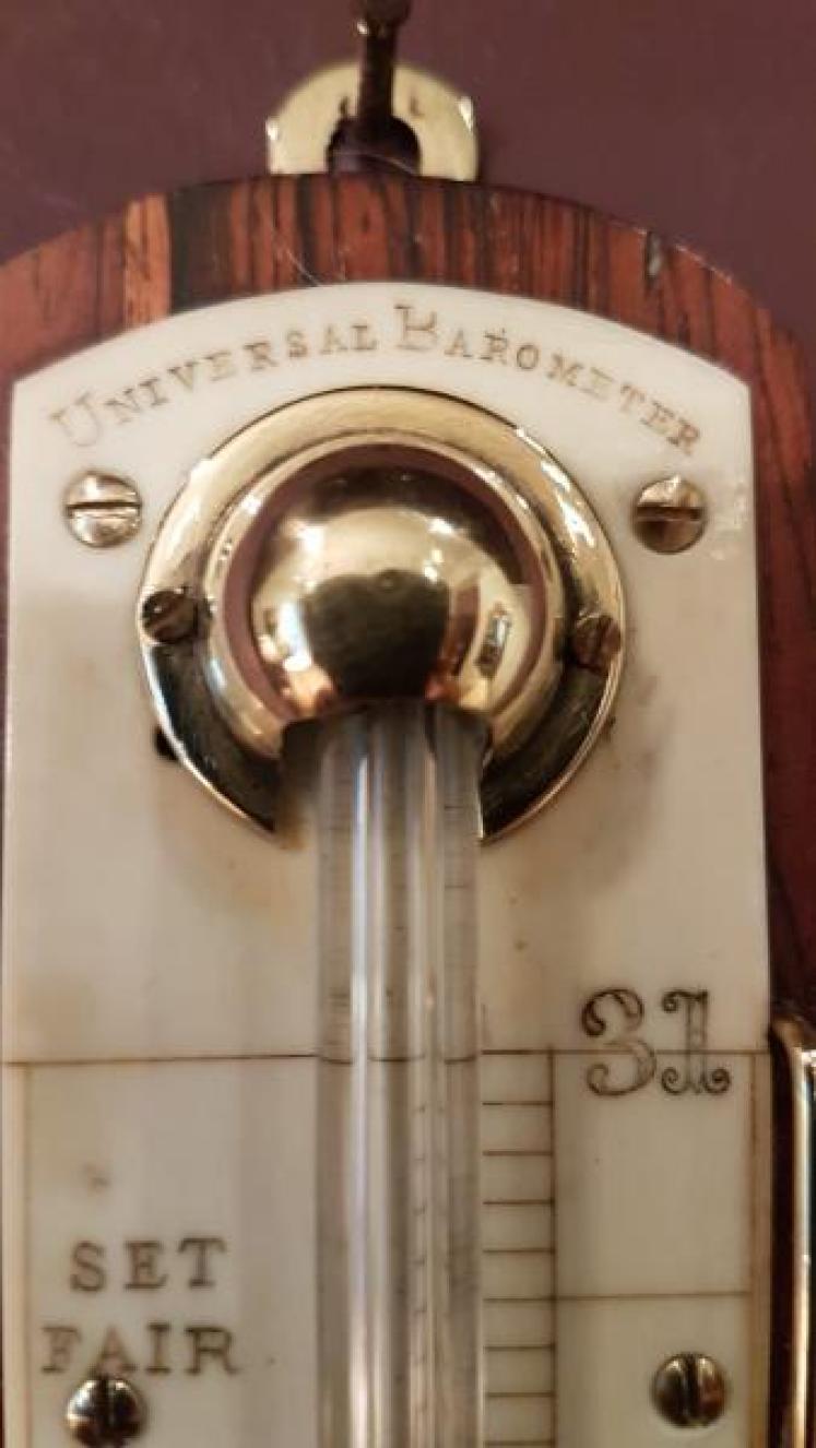 Early Victorian Rosewood Stick Barometer - Image 7