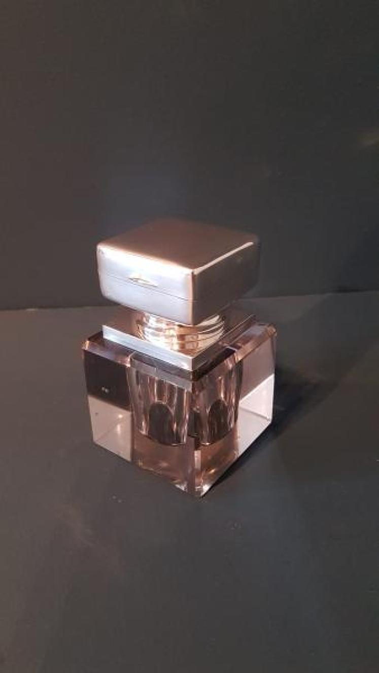 Large Art Deco Silver Ink Well and Stamp Box - Image 1