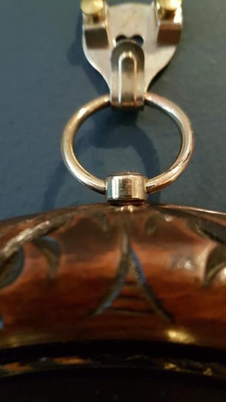 Quality Victorian Carved Mahogany Aneroid Barometer - Image 4