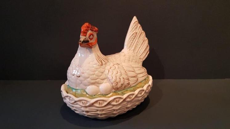 Rare Mid Victorian Staffordshire Egg Dish and Cover - Image 2