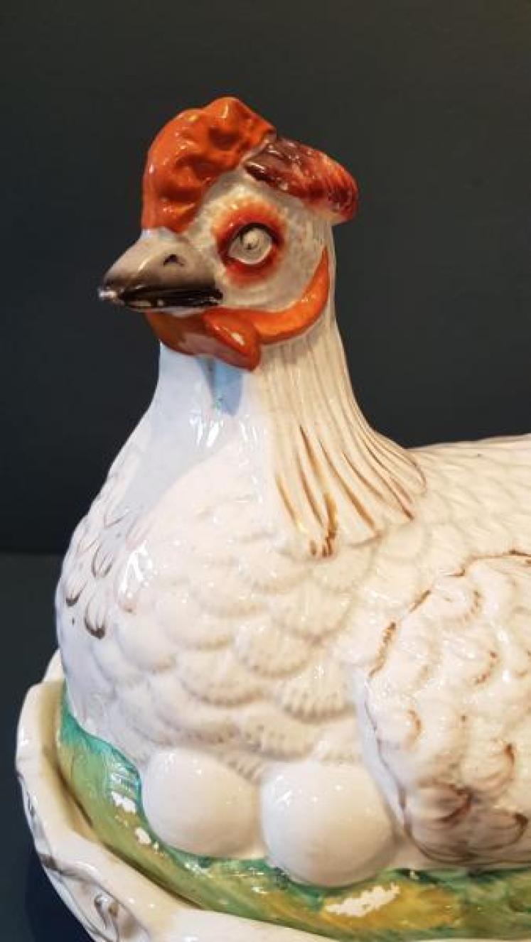 Rare Mid Victorian Staffordshire Egg Dish and Cover - Image 5