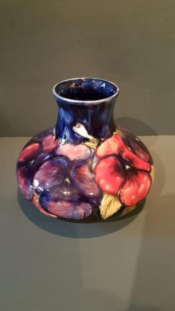 Large Moorcroft Pansy Vase - Image 1