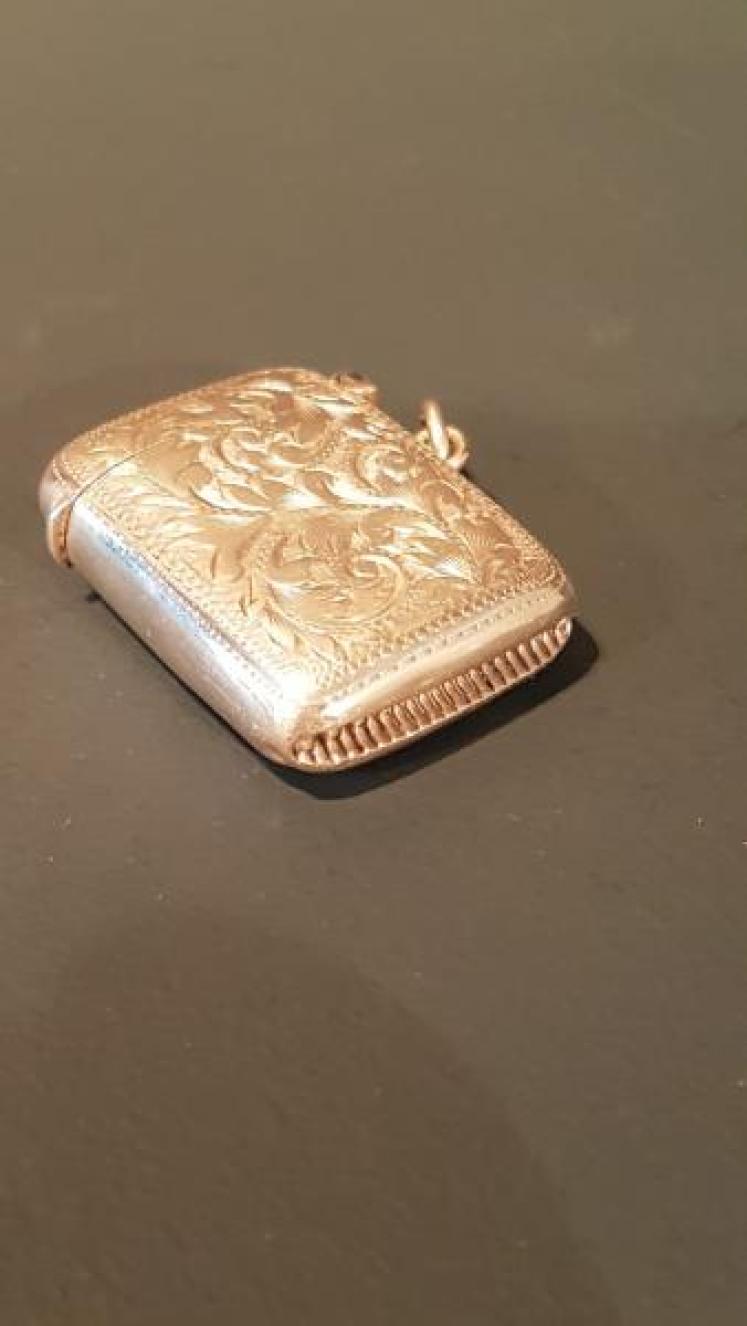 Silver Vesta and Stamp Case - Image 3