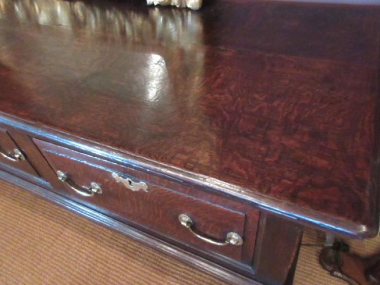 George II Period Oak Three Drawer Dresser - Image 4