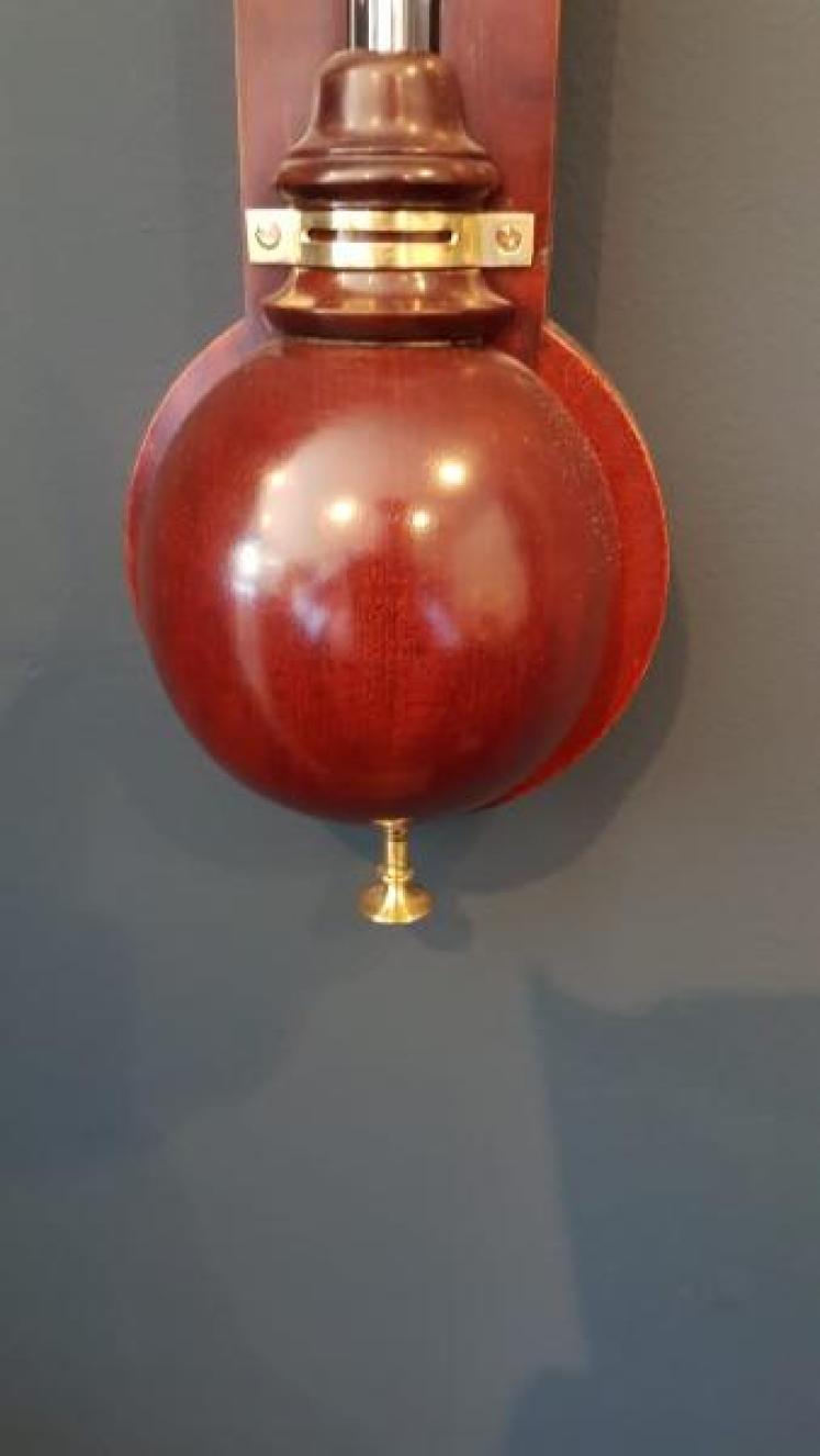 Fine Quality Victorian Mahogany Stick Barometer - Image 4