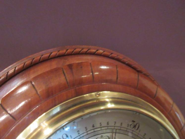 Antique Polished Mahogany Negretti & Zambra Barometer - Image 5