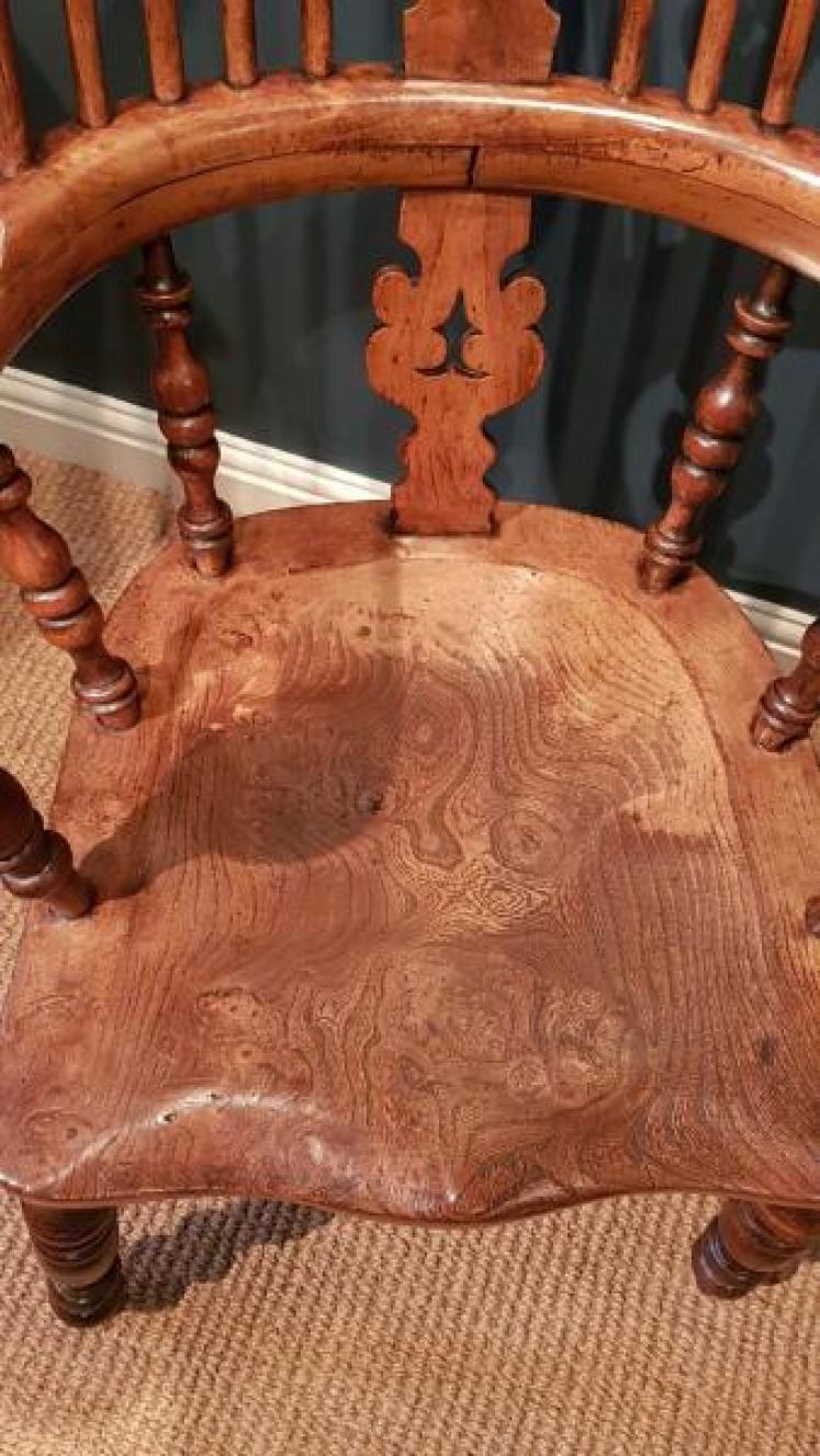 Burr Elm Seat Windsor Chair - Image 3