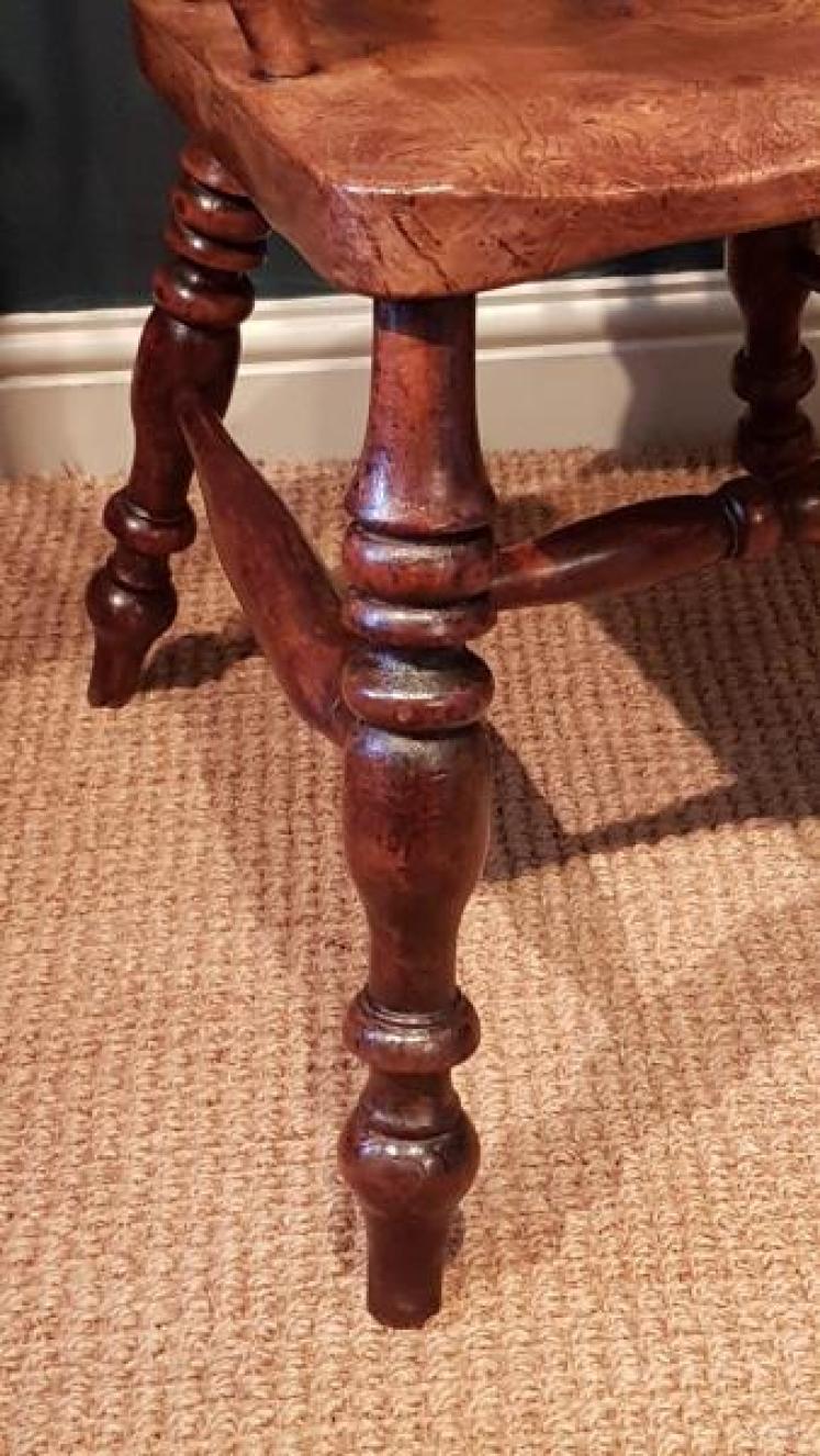 Burr Elm Seat Windsor Chair - Image 5